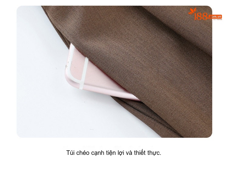 Bộ Vest Nữ Công Sở Áo Gile Quần Ống Rộng Thời Trang Màu Đen, Nâu chi tiết 12