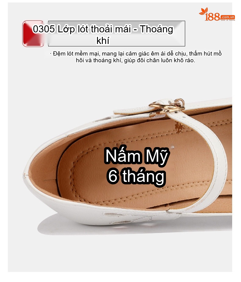 Giày Cao Gót Nữ Da Thật Mũi Nhọn Chiều Cao Đế Khoảng 7cm Màu Trắng, Đen, Đỏ chi tiết 7