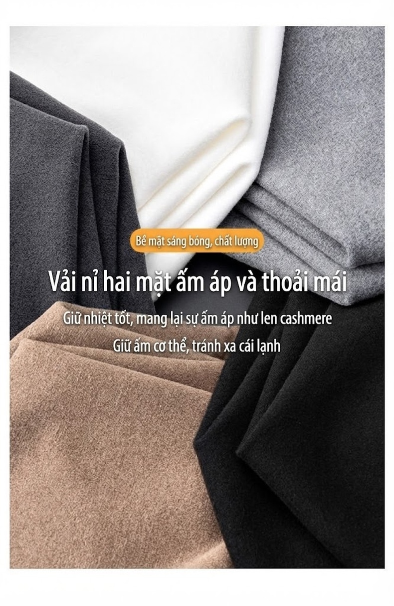 Áo Giữ Nhiệt Nam Dài Tay Cổ Lửng Lót Lông Hai Mặt Giữ Ấm Màu Đen, Xám, Trắng, Nâu... chi tiết 1