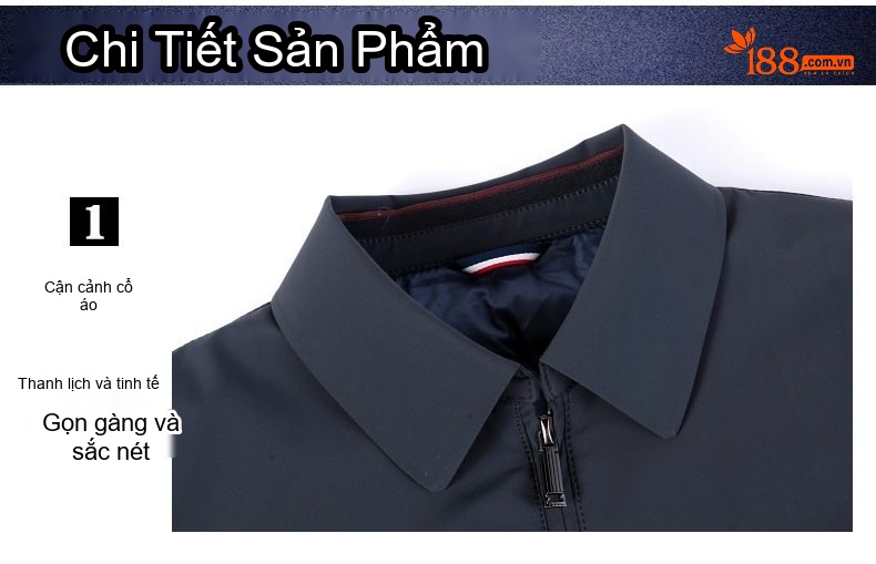 Áo Khoác Phao Lót Lông Vũ Nam Trung Niên Giữ Ấm Phong Cách Doanh Nhân Màu Xanh Navy chi tiết 19
