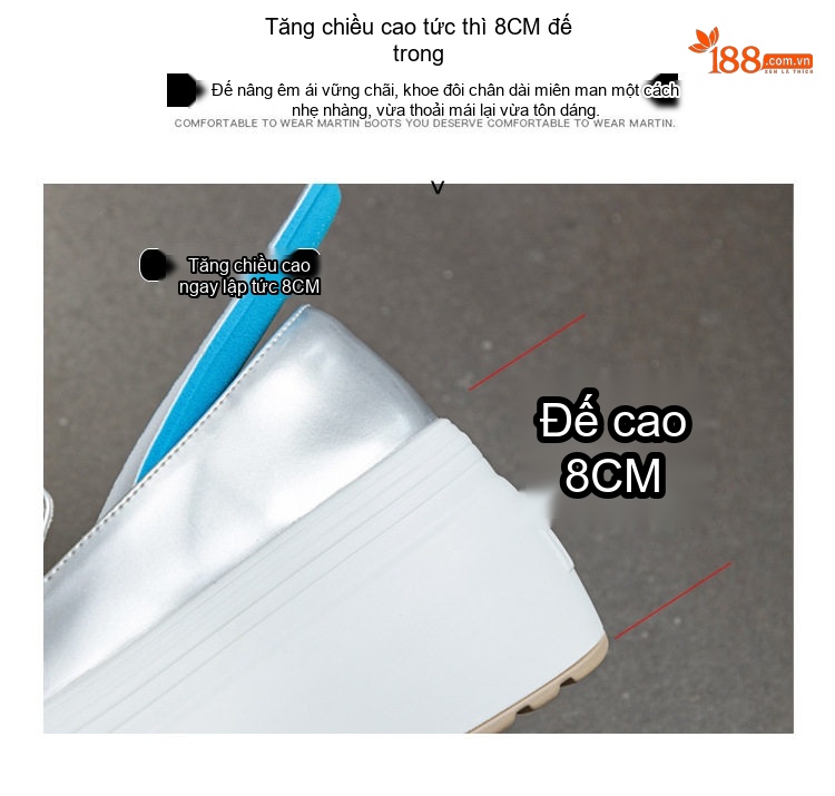 Giày Lười Nữ Đế Bánh Mì Da Bóng Lấp Lánh Chiều Cao Đế 8cm Màu Đen, Bạc chi tiết 12