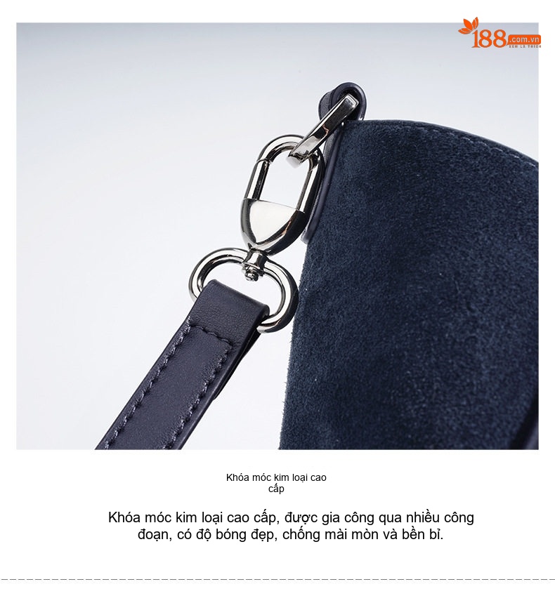 Túi Xách Tay Nữ Lớn Thiết Kế Độc Đáo Phong Cách Retro Màu Xanh Navy, Nâu, Tím chi tiết 14