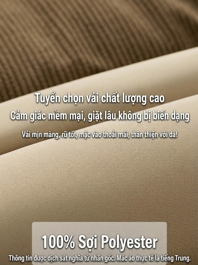 Áo Khoác Phao Nam Nữ Cotton Lót Dày Mũ Rời Chất Liệu Vải Lanh Màu Be, Đen, Xanh Lá, Hồng...