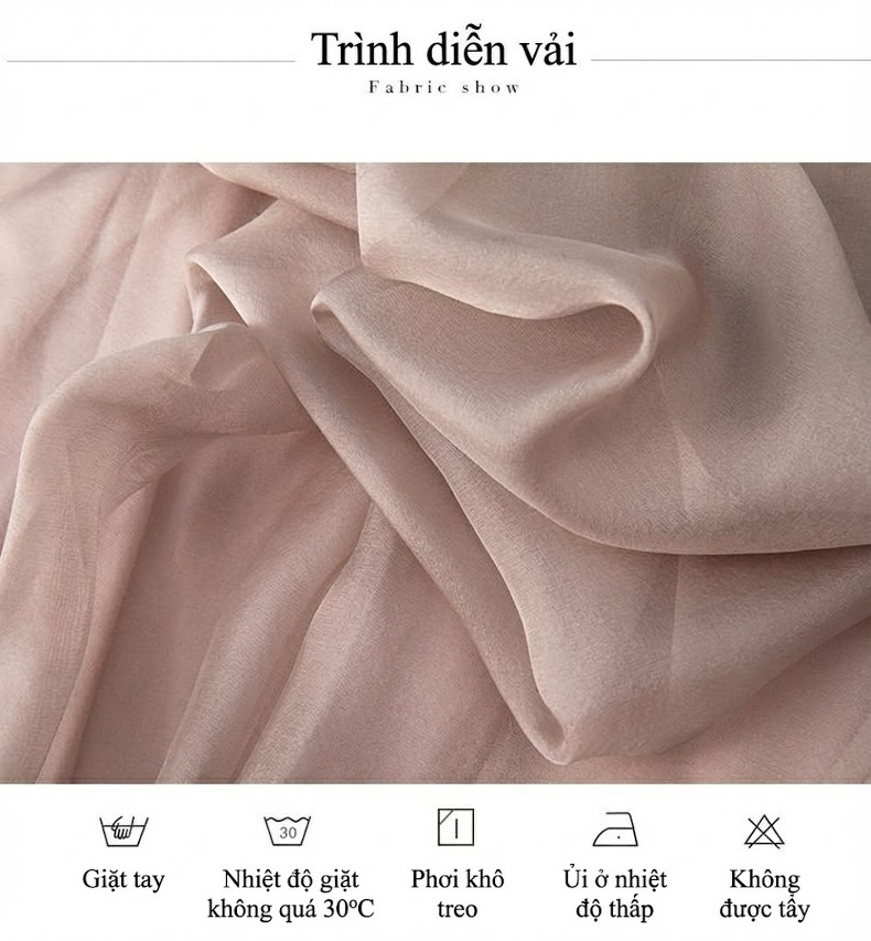 Váy Lụa Tằm Thượng Hạng Dáng Dài Đi Biển Mùa Xuân 2023 Màu Hồng chi tiết 4
