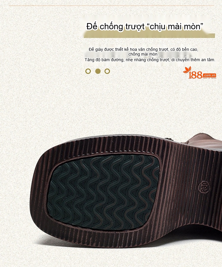 Boot Nữ Cổ Ngắn Da Bóng Lót Lông Chiều Cao Đế Khoảng 6cm Màu Đen, Nâu chi tiết 5