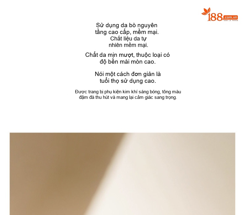 Túi Đeo Vai Nữ Da Bò Thật Sức Chứa Lớn Phong Cách Thanh Lịch Màu Đen, Nâu, Xám, Xanh Rêu chi tiết 2