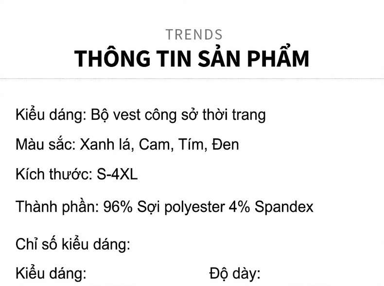 Bộ Vest Nữ Quần Ống Rộng Công Sở Cao Cấp Màu Đen, Tím, Cam, Xanh Lá chi tiết 13