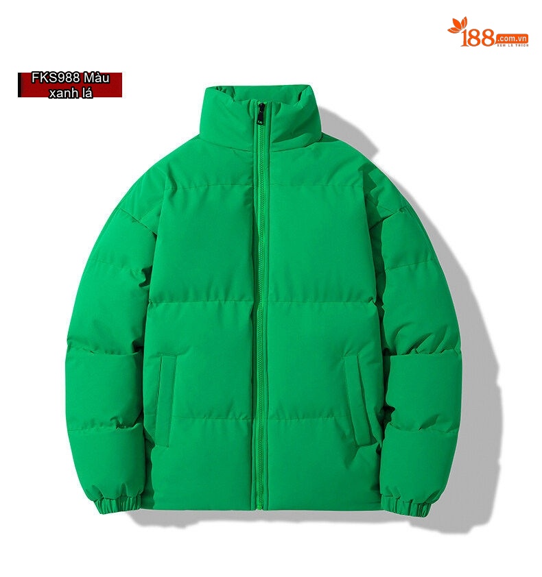 Áo Khoác Phao Nam Cotton Dáng Rộng Phong Cách Hàn Quốc Màu Đen, Trắng, Kem, Hồng... chi tiết 18
