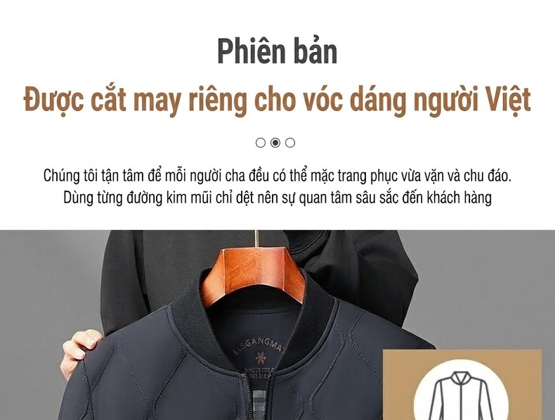 Áo Khoác Bông Nam Cổ Bóng Chày Lụa Tằm Cotton Mỏng Nhẹ Màu Đen chi tiết 3