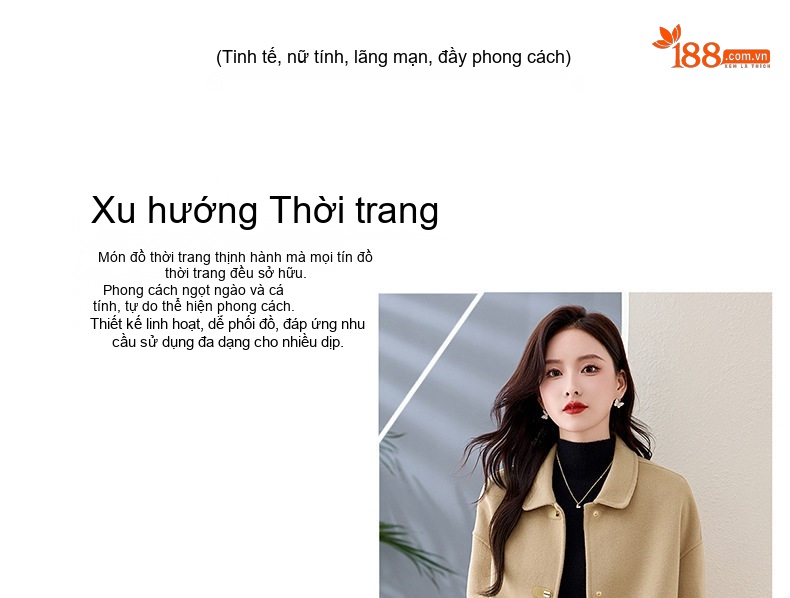 Áo Khoác Lông Cừu Hai Mặt Cổ Bẻ Ngắn Phong Cách Thời Trang Màu Hồng, Kem, Đen chi tiết 3