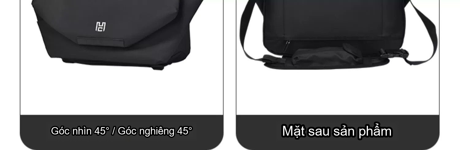Túi Đeo Chéo Nam Laptop Vải Dù Chống Nước Công Sở Du Lịch Đựng Vừa A4 Màu Đen chi tiết 30