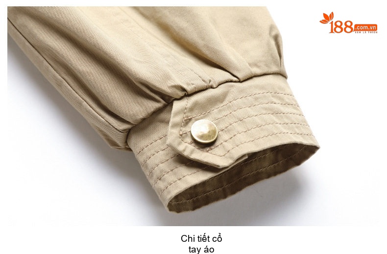 Áo Khoác Gió Nữ Dáng Dài Vừa Phong Cách Casual Thu Đông Màu Kaki, Xanh Olive chi tiết 38