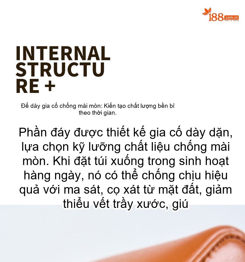 Túi Đeo Vai Nữ Da Thật Dáng Bucket Vintage Màu Nâu, Trắng chi tiết 21