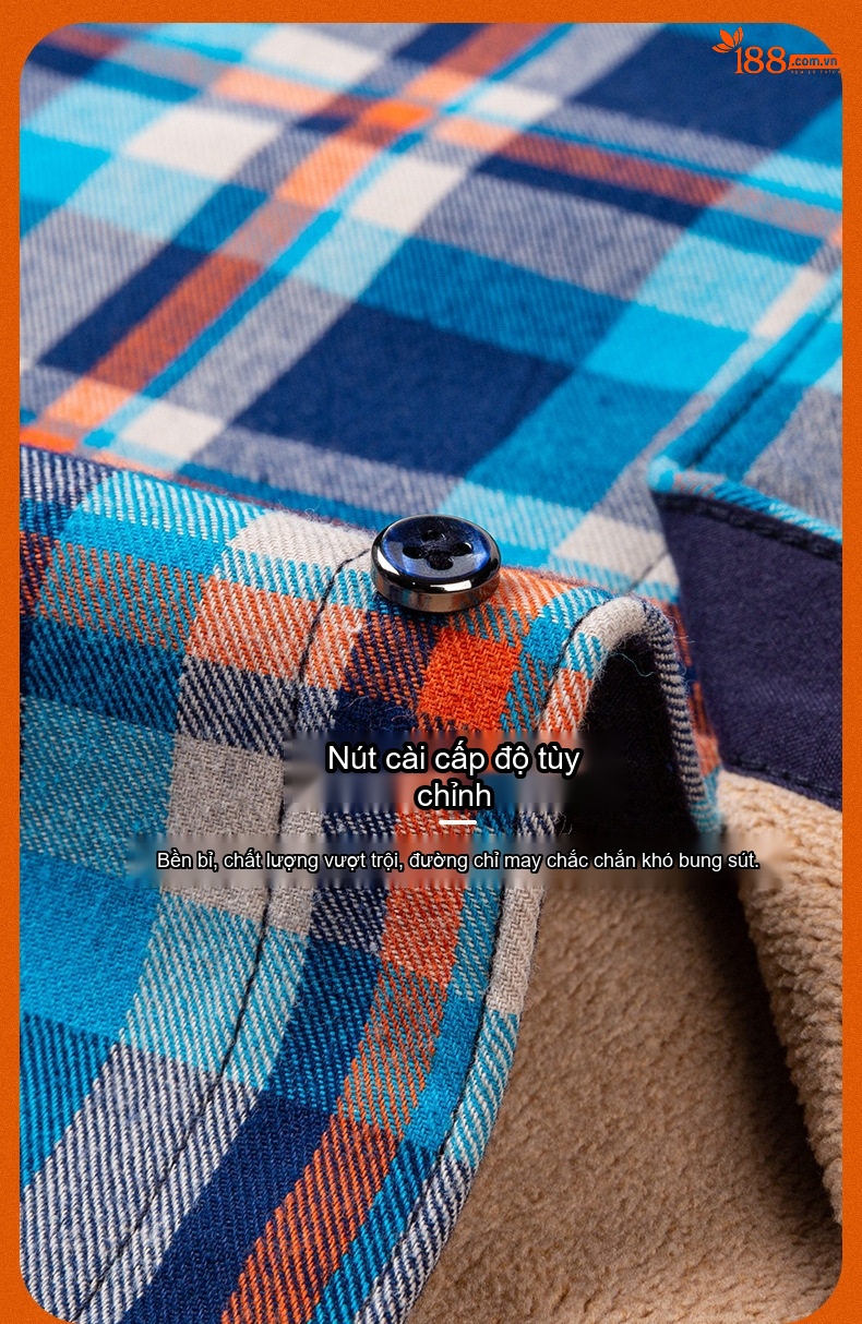 Áo Sơ Mi Nam Ca Rô Lông Cừu Non Cotton Dày Dặn Giữ Ấm Màu Đen, Đỏ, Xanh Dương, Xanh Lá... chi tiết 22