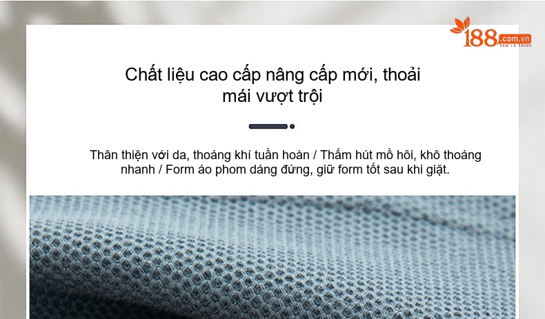 Áo Polo Nam Cổ Bẻ Cotton Mỏng Thoáng Khí Thoải Mái Màu Xám, Trắng, Đỏ chi tiết 10