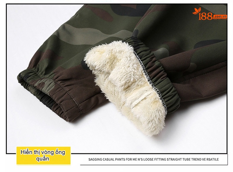 Quần Jogger Nam Lót Lông Cừu Non Dày Dặn Phong Cách Mỹ Ống Bo Chun Màu Rằn Ri, Đen chi tiết 22