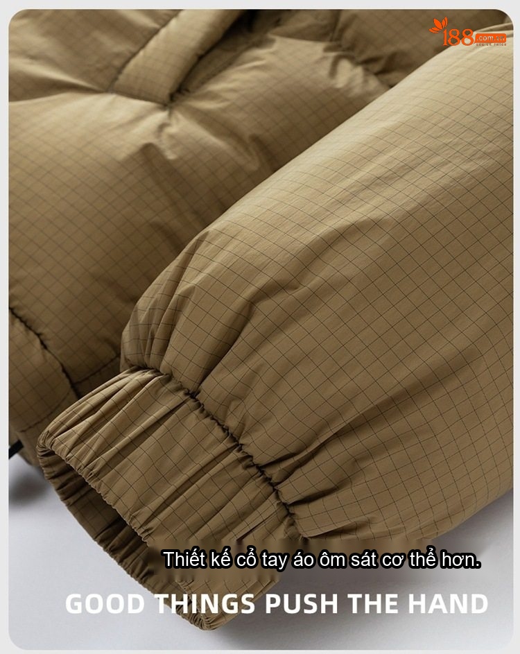 Áo Khoác Cotton Nam Nữ Có Mũ Trùm Đầu Tháo Rời Được Dáng Rộng Lót Dày Màu Vàng, Đen chi tiết 17