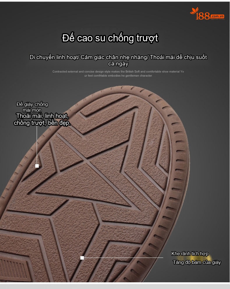 Giày Thể Thao Buộc Dây Nam Da Bóng Chiều Cao Đế Khoảng 3cm Màu Nâu, Đen chi tiết 13