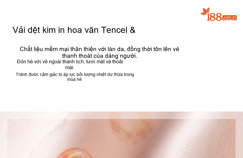 Váy Voan Dáng Dài Họa Tiết Hoa Nhỏ Phong Cách Pháp Thanh Lịch Màu Hồng chi tiết 6