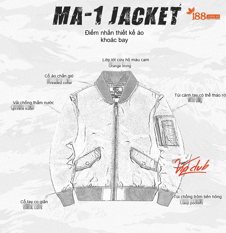 Áo Khoác Bomber Nam Vải Cotton Giặt Nước Cổ Bóng Chày Màu Xanh Olive, Đen, Xanh Navy, Be chi tiết 15