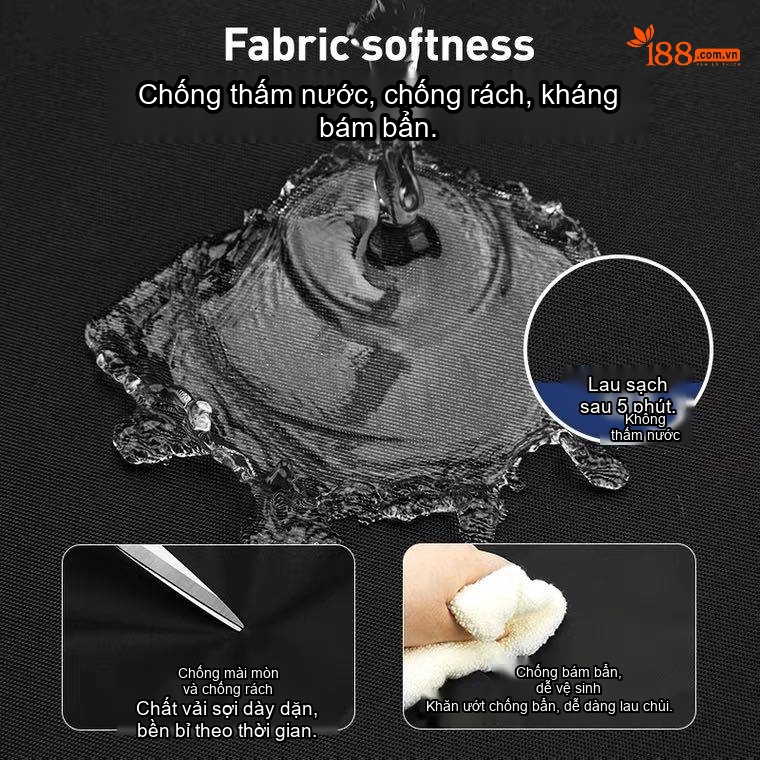 Balo Nam Đeo Lưng Vải Dù Chống Nước Chống Sốc Laptop Đi Học Du Lịch Leo Núi Màu Đen chi tiết 9