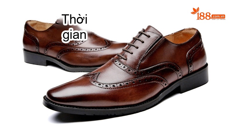 Giày Tây Buộc Dây Nam Da Bò Brogue Chiều Cao Đế Khoảng 3cm Màu Đen, Nâu chi tiết 27