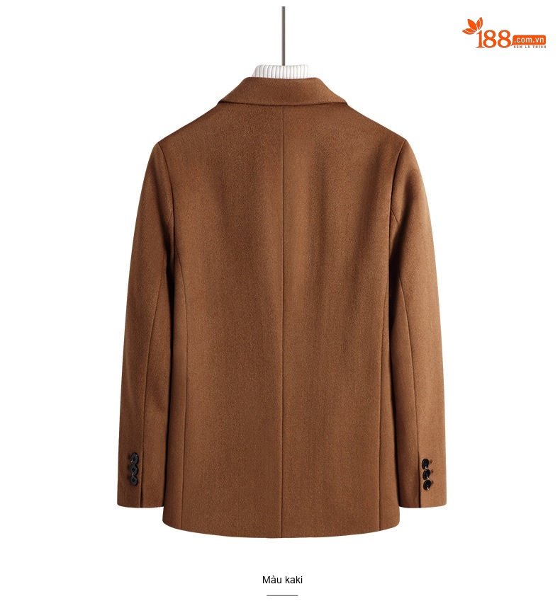 Áo Vest Nam Hai Khuy Cổ Điển Dáng Ôm Phong Cách Hàn Quốc Màu Đen, Nâu, Xám chi tiết 11