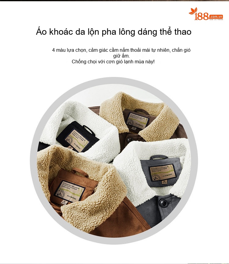 Áo Khoác Nhung Gân Tăm Nam Lông Cừu Non Dày Dặn Form Rộng Túi Hộp Màu Nâu, Vàng, Xám, Đen... chi tiết 8