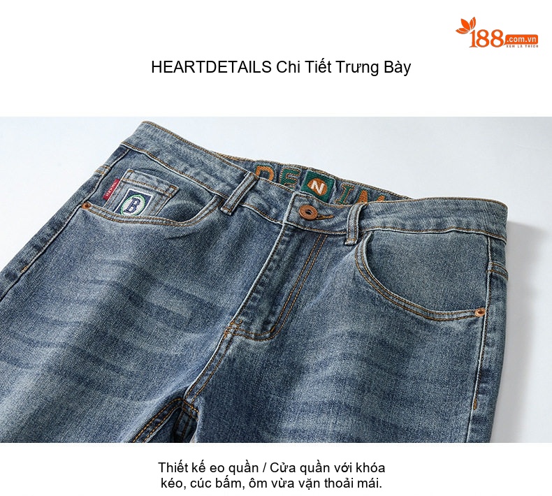 Quần Jean Nam Ống Đứng Dáng Ôm Co Giãn Nhẹ Phong Cách Thời Trang Màu Xanh Dương chi tiết 32