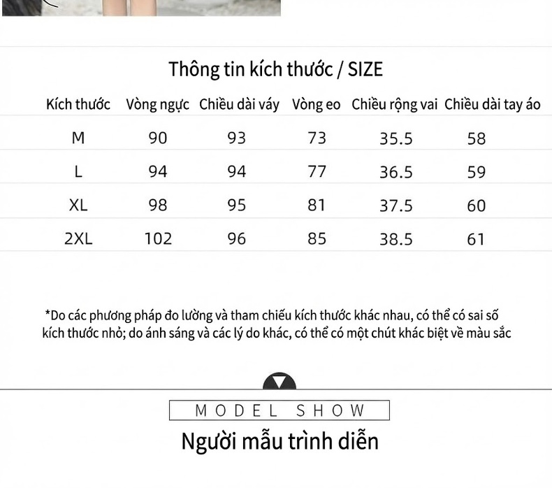Váy Liền Thân Nữ Tay Dài Dáng Ôm Phong Cách Quý Cô Màu Đen, Trắng Kem chi tiết 10