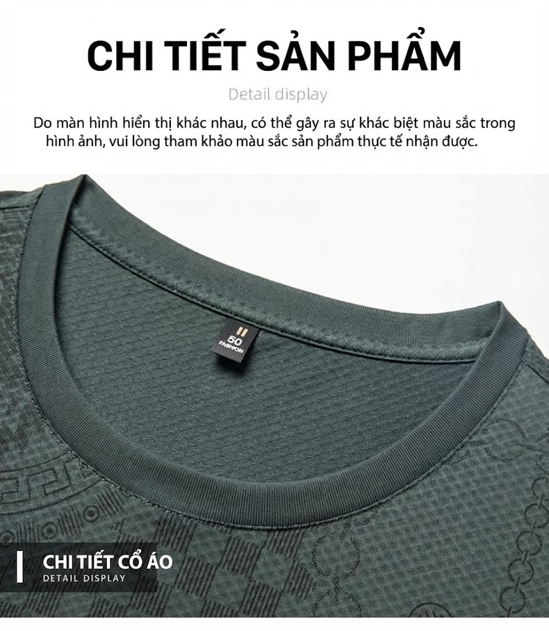 Áo Thun Tay Ngắn Nam In Họa Tiết Cổ Tròn Phong Cách Hàn Quốc Màu Đen, Trắng, Xám, Xanh... chi tiết 10