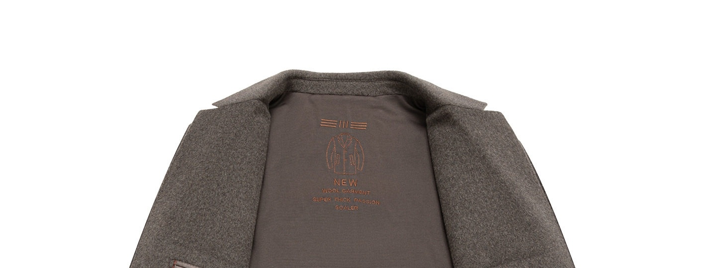 Áo Khoác Blazer Nam Hai Mặt 100% Lông Cừu Ngắn Tay Dáng Ôm Màu Xám