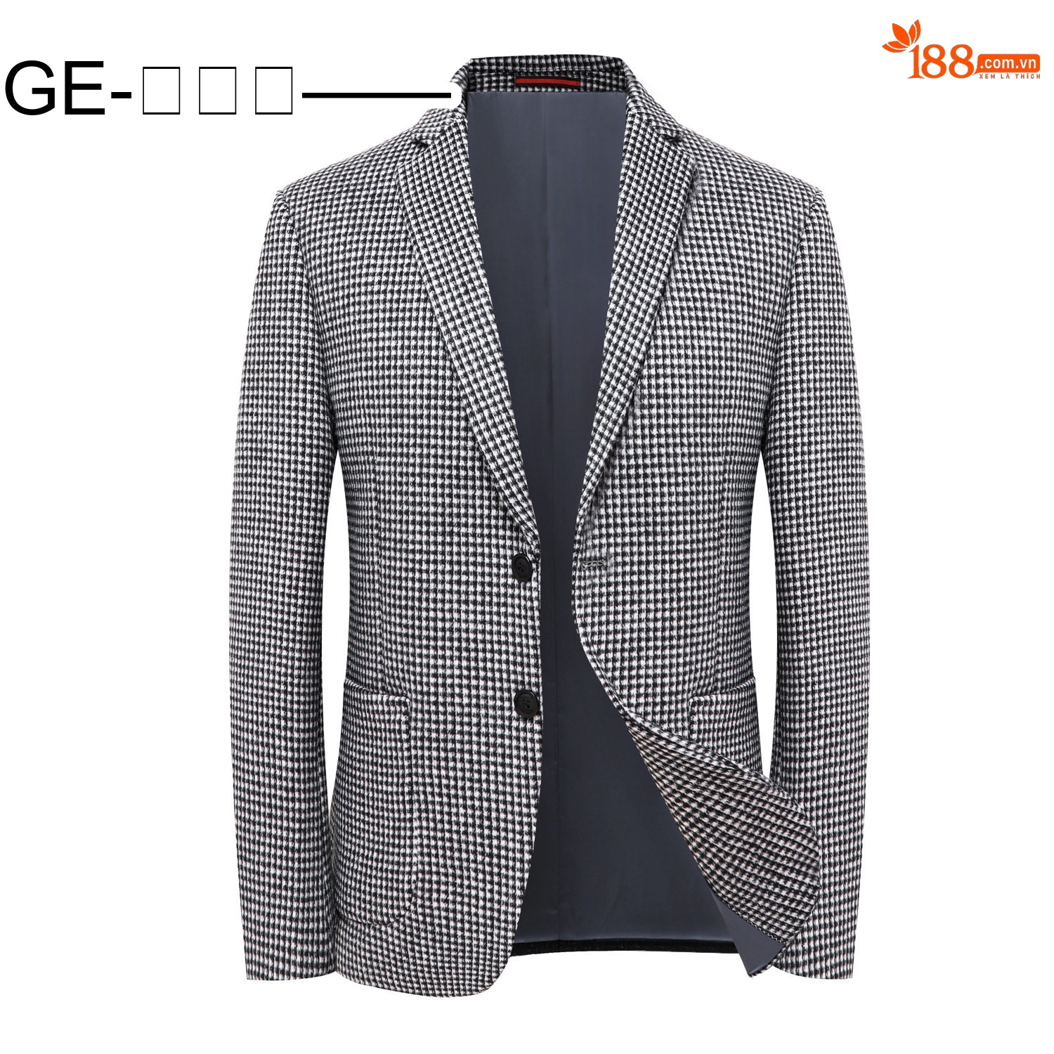Áo Vest Nam Wool Kẻ Houndstooth Dáng Ôm Phong Cách Hàn Quốc