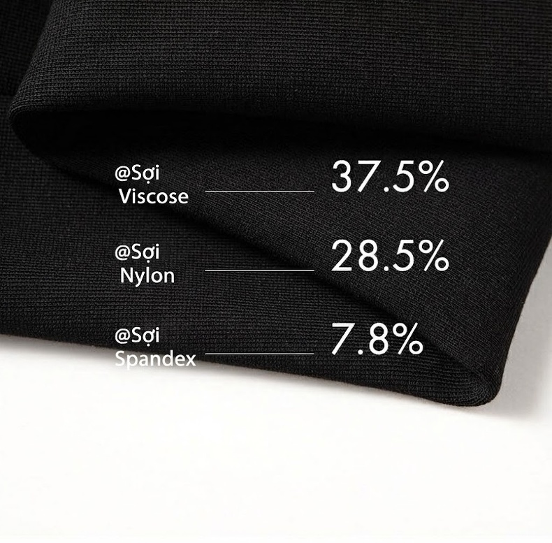 Áo Vest/Blazer Nam Vải Dệt Kiểu Slimfit Màu Đen chi tiết 3