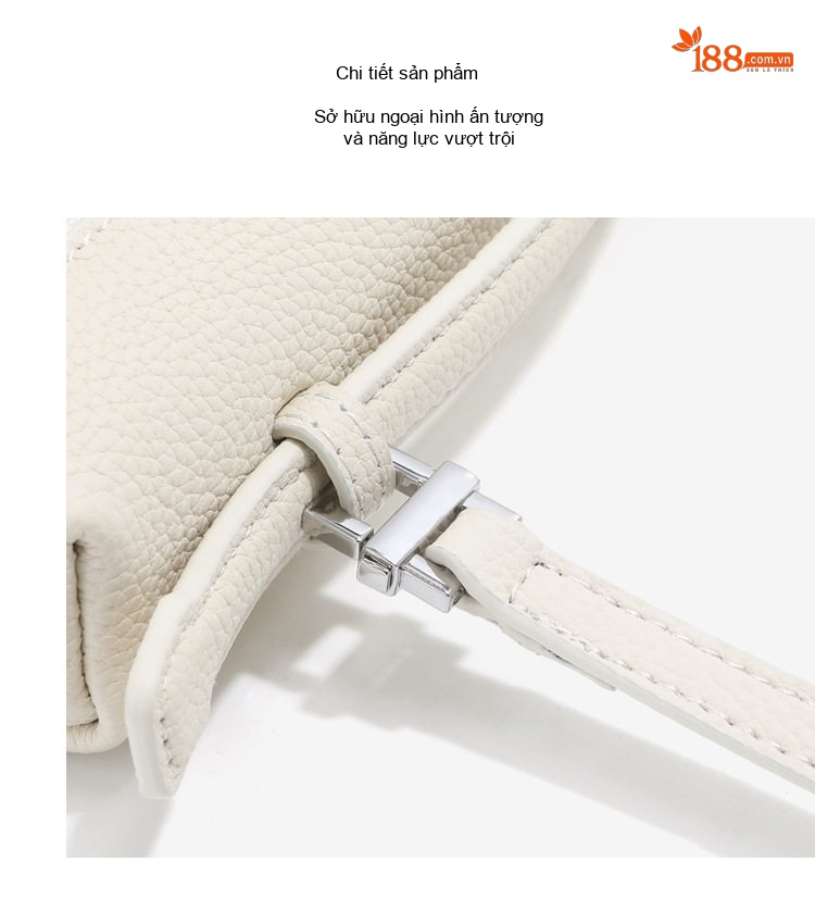 Túi Hộp Đựng Cơm Da Bò LP19, Túi Xách Tay, Túi Đeo Chéo Mini Đựng Điện Thoại Màu Trắng, Đen, Nâu chi tiết 19