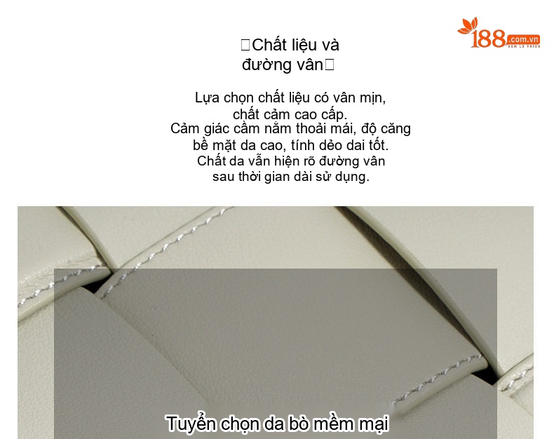 Túi Tote Nữ Da Thật Đan Dây Sức Chứa Lớn Phong Cách Thời Trang Màu Trắng, Đen, Xanh Lá chi tiết 11