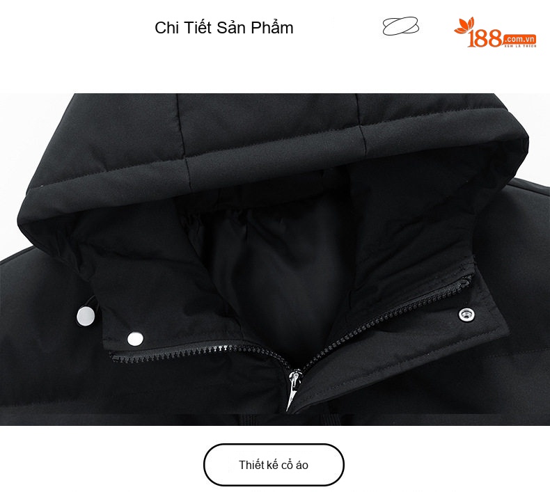 Áo Khoác Cotton Nam Nữ Dáng Rộng Có Mũ Trùm Đầu Dày Dặn Màu Đen, Trắng, Xám, Xanh... chi tiết 23