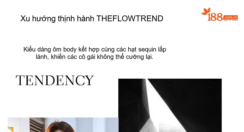 Váy Dạ Hội Nữ Đuôi Cá Tay Lỡ Đính Kim Sa Lấp Lánh Phong Cách Sang Trọng Màu Vàng Đồng, Bạc, Đỏ chi tiết 2