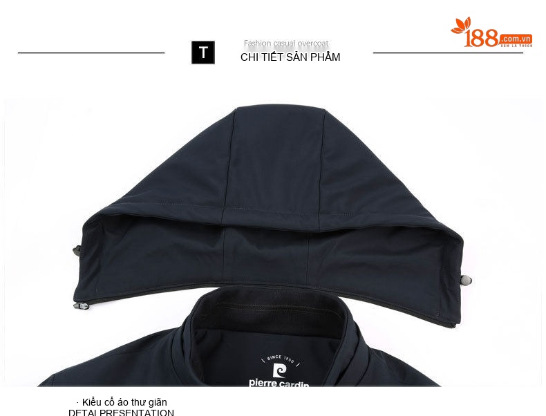 Áo Khoác Parka Nam Dáng Ôm Có Mũ Trùm Đầu Giữ Ấm Lót Lông Màu Đen, Xanh Navy chi tiết 22