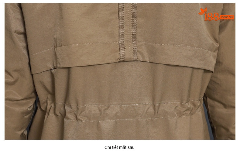Áo Khoác Phao Nữ Dáng Dài Vừa Cotton Chần Bông Dày Ấm Áp Có Mũ Trùm Đầu Màu Đen, Nâu chi tiết 31