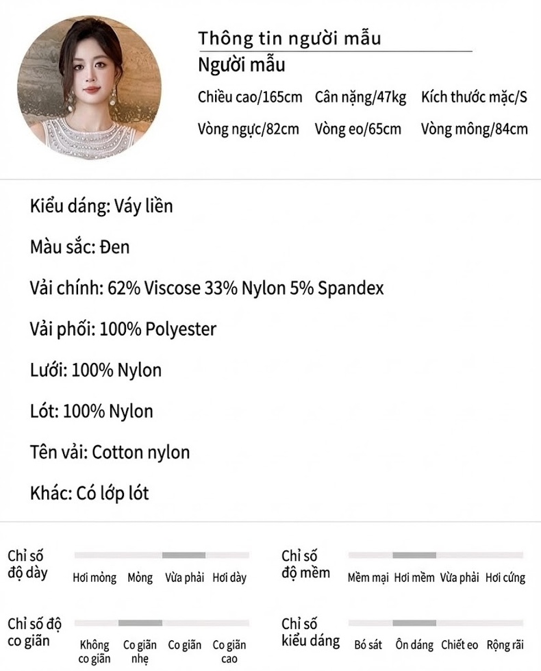 Váy Đầm Nữ Dự Tiệc Hở Vai Thiết Kế Dáng Dài Đuôi Cá Sang Trọng Màu Đen chi tiết 2