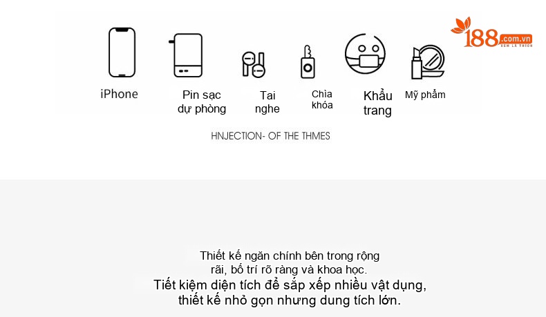 Bộ Túi Xách Nữ 4 Món Đa Năng Tiện Dụng Da Bóng Màu Kem, Xanh Dương, Đỏ Rượu, Nâu chi tiết 6