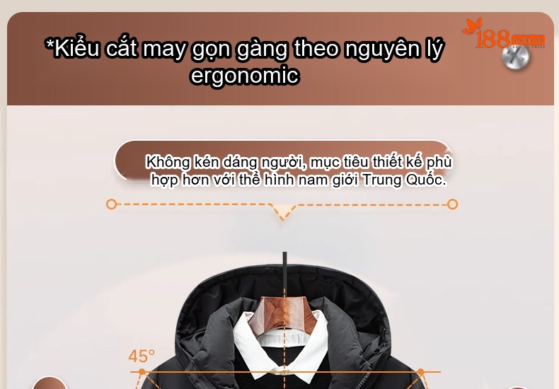 Áo Phao Lông Vũ Nam Ba Lớp Chống Thấm Nước Mũ Trùm Đầu Tháo Rời Siêu Ấm Màu Đỏ, Xám, Đen, Trắng... chi tiết 13