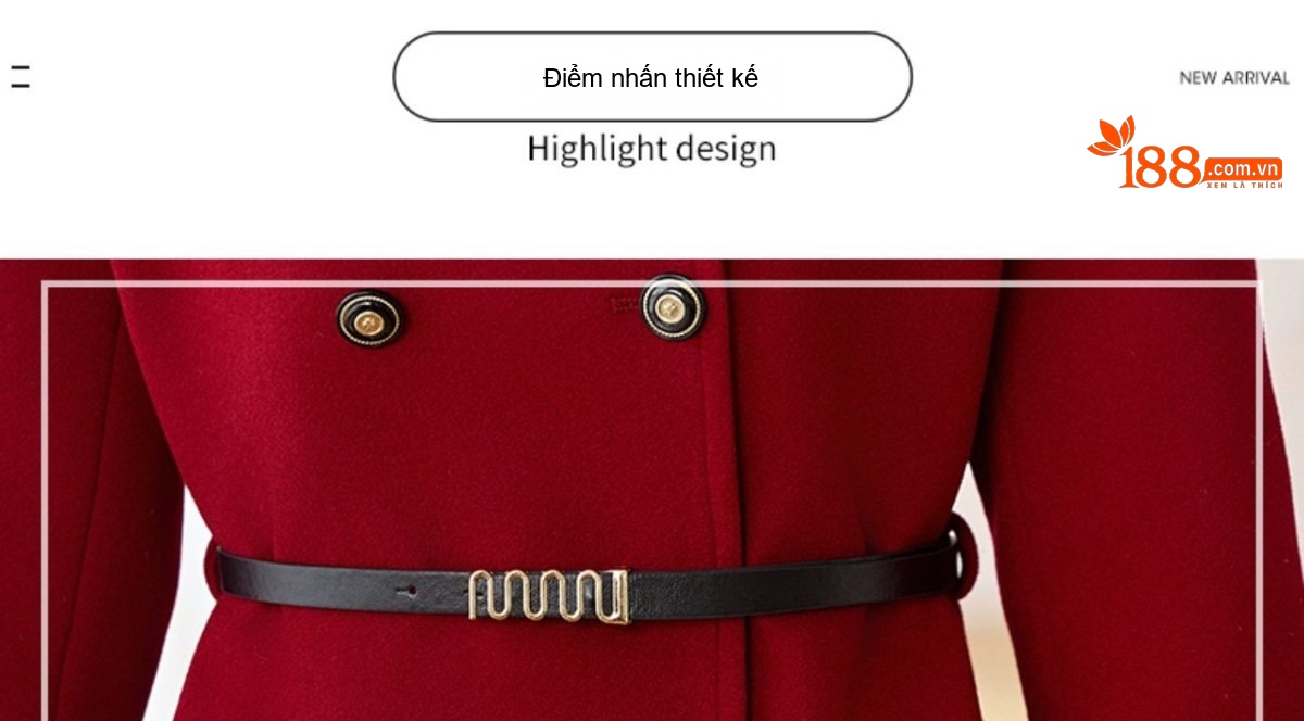 Set Áo Khoác Lông Nỉ Quần Chân Váy Chữ A Dáng Dài Cao Cấp Màu Đỏ chi tiết 5
