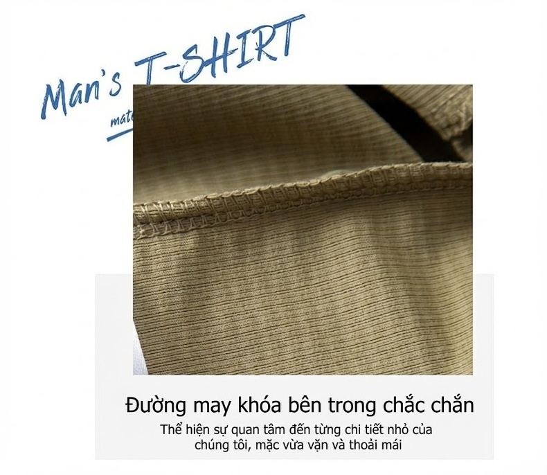 Áo Thun Nam Tay Ngắn Cổ Tàu Dáng Rộng Phong Cách Trung Hoa Màu Be, Đen chi tiết 5