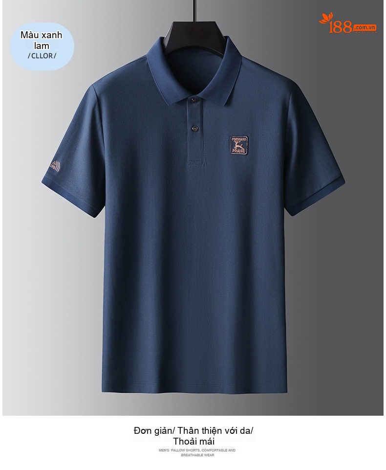 Áo Thun Polo Nam Cotton Tay Ngắn Form Rộng Cổ Bẻ Màu Xám, Nâu, Đen, Xanh Navy... chi tiết 18
