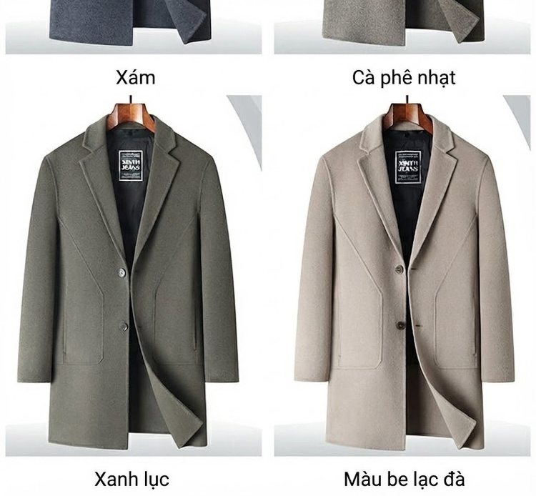 Quần Jean Nam Dáng Suông Dài Vải Denim Lót Lông Dày Dặn Màu Xanh Navy chi tiết 7