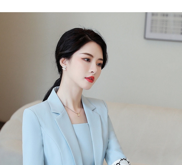 Bộ Vest Công Sở Nữ Tay Lỡ Màu Hồng chi tiết 27