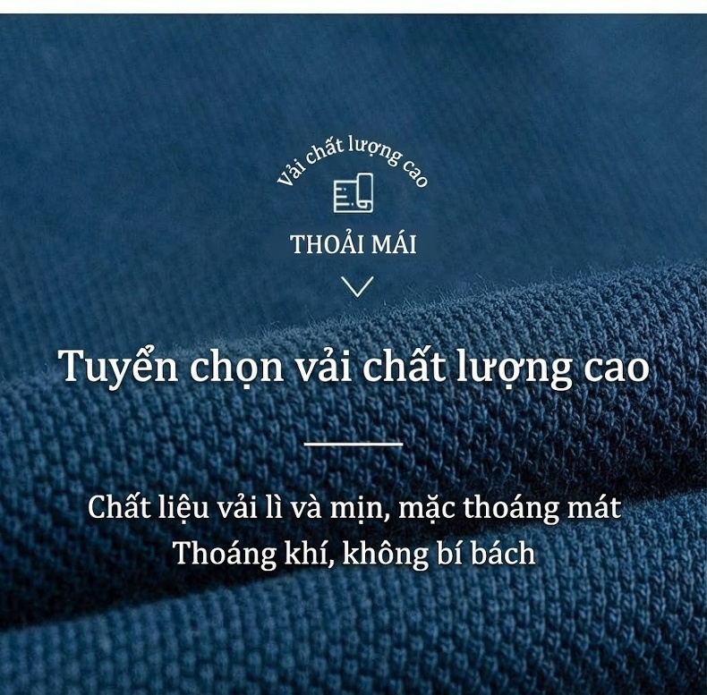 Áo Polo Nam Tay Dài Cotton Cổ Bẻ Phong Cách Doanh Nhân Màu Xanh Lá, Đen, Xanh Dương, Kem... chi tiết 7