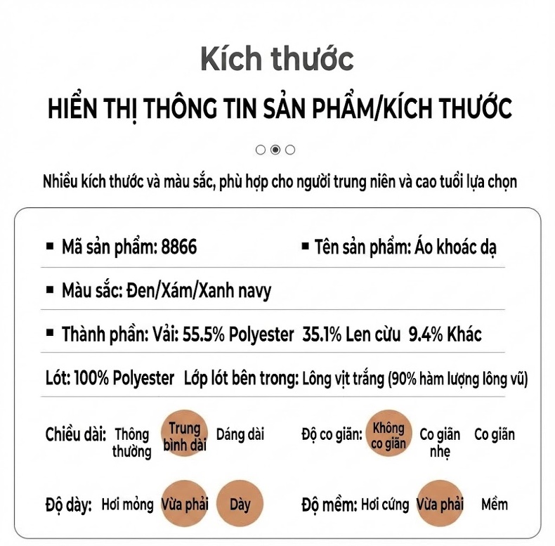 Áo Khoác Dạ Nam Lót Lông Vũ Dày Dặn Tháo Rời Màu Đen, Xám chi tiết 15